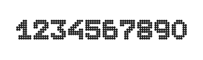 7×9数字点阵字体 ddN79BA0101