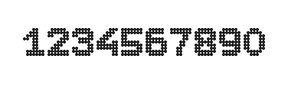 7×9数字点阵字体 ddN79BA0108