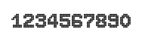 7×9数字点阵字体 ddN79BA0109
