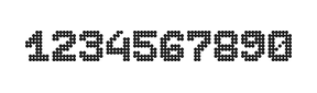 7×9数字点阵字体 ddN79BA0115
