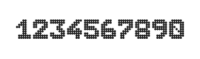 7×9数字点阵字体 ddN79BA0121