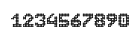 7×9数字点阵字体 ddN79BA0128