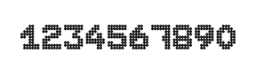 7×9数字点阵字体 ddN79BA0129