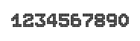 7×9数字点阵字体 ddN79BA0131