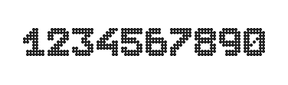7×9数字点阵字体 ddN79BA0132