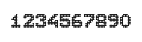 7×9数字点阵字体 ddN79BA0139