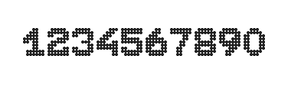 7×9数字点阵字体 ddN79BA0168