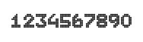 7×9数字点阵字体 ddN79BA0181