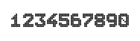 7×9数字点阵字体 ddN79BA0184