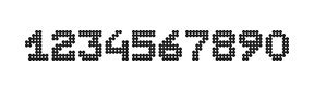 7×9数字点阵字体 ddN79BA0197