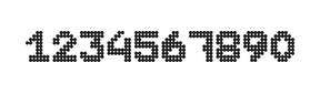7×9数字点阵字体 ddN79BA0202