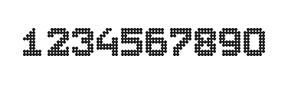 7×9数字点阵字体 ddN79BA0208