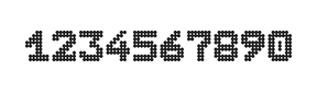 7×9数字点阵字体 ddN79BA0211