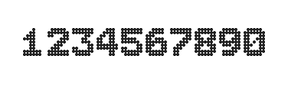 7×9数字点阵字体 ddN79BA0220