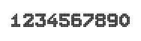 7×9数字点阵字体 ddN79BA0239