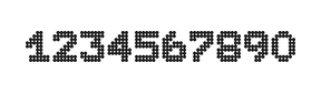7×9数字点阵字体 ddN79BA0242
