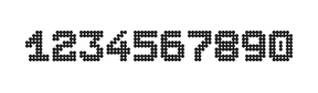 7×9数字点阵字体 ddN79BA0247