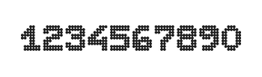 7×9数字点阵字体 ddN79BA0253
