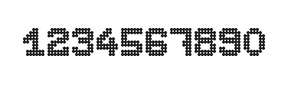 7×9数字点阵字体 ddN79BA0265