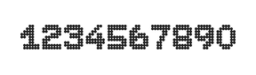 7×9数字点阵字体 ddN79BA0270