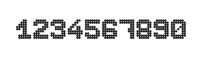 7×9数字点阵字体 ddN79BA0273