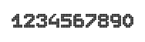 7×9数字点阵字体 ddN79BA0277
