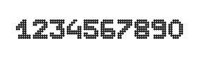 7×9数字点阵字体 ddN79BA0278