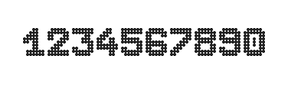7×9数字点阵字体 ddN79BA0280