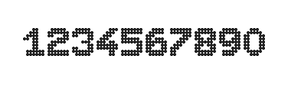 7×9数字点阵字体 ddN79BA0290