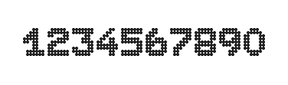 7×9数字点阵字体 ddN79BA0291