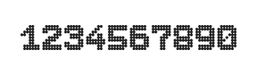 7×9数字点阵字体 ddN79BA0320