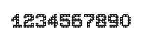 7×9数字点阵字体 ddN79BA0321