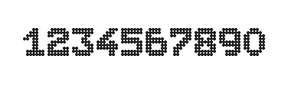 7×9数字点阵字体 ddN79BA0323
