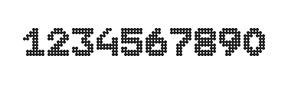 7×9数字点阵字体 ddN79BA0325