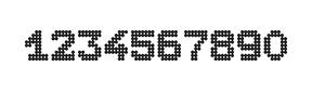 7×9数字点阵字体 ddN79BA0329