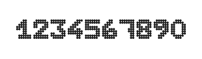 7×9数字点阵字体 ddN79BA0335