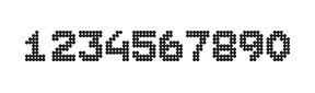 7×9数字点阵字体 ddN79BA0339