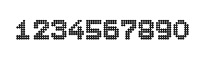 7×9数字点阵字体 ddN79BA0350