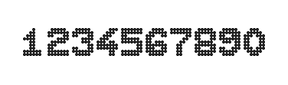 7×9数字点阵字体 ddN79BA0351