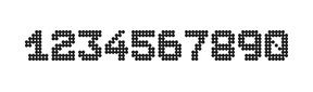 7×9数字点阵字体 ddN79BA0358