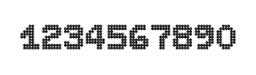 7×9数字点阵字体 ddN79BA0365