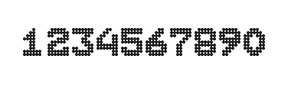 7×9数字点阵字体 ddN79BA0375