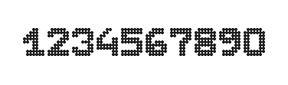 7×9数字点阵字体 ddN79BA0378