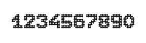 7×9数字点阵字体 ddN79BA0382