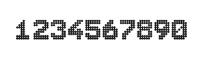 7×9数字点阵字体 ddN79BA0390