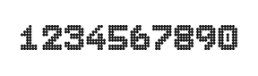 7×9数字点阵字体 ddN79BA0404
