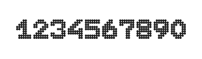 7×9数字点阵字体 ddN79BA0419