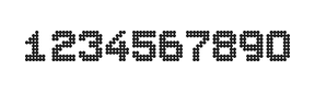 7×9数字点阵字体 ddN79BA0421