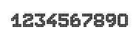 7×9数字点阵字体 ddN79BA0422