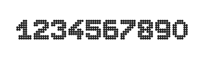 7×9数字点阵字体 ddN79BA0430